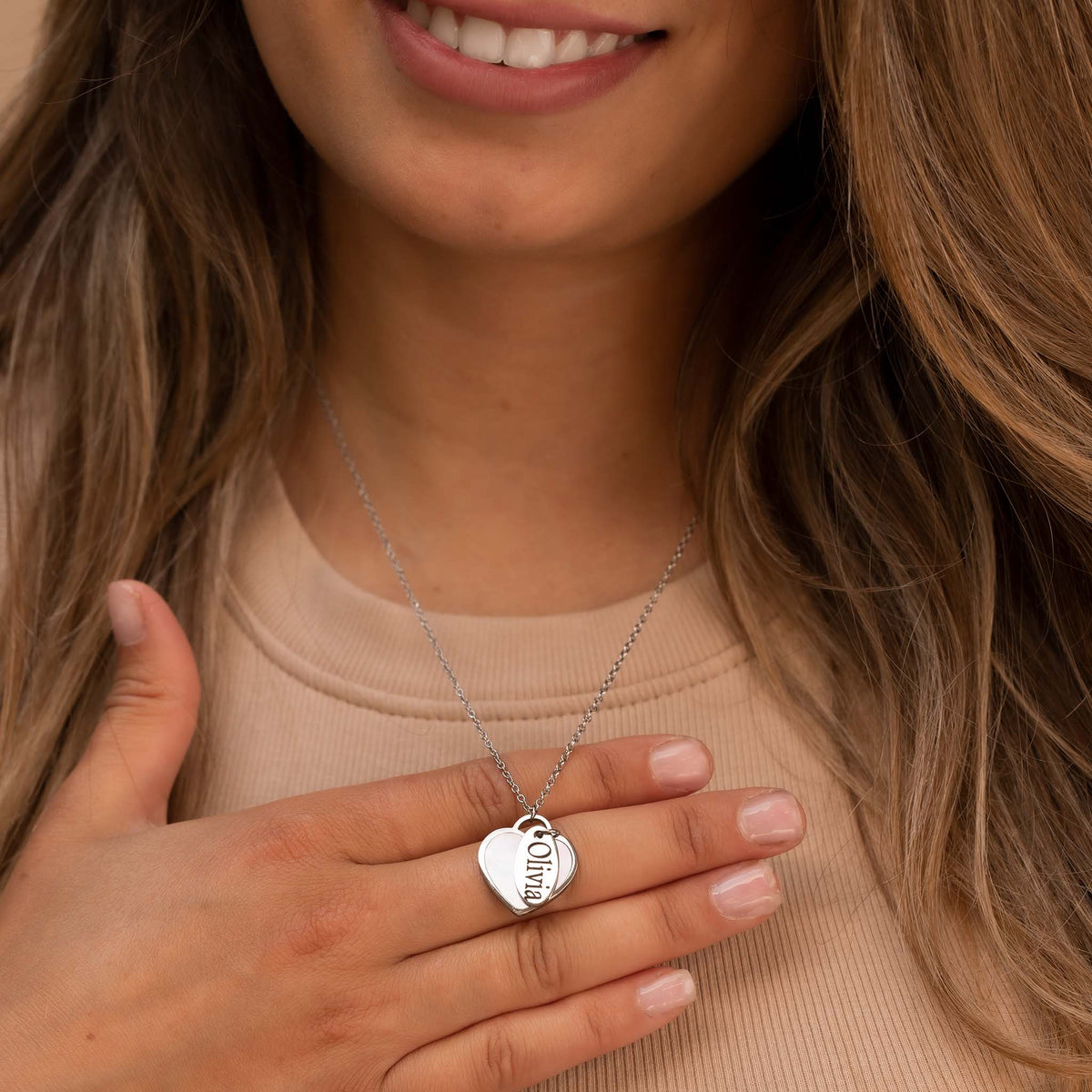 Seashell heart & tag - Stainless steel