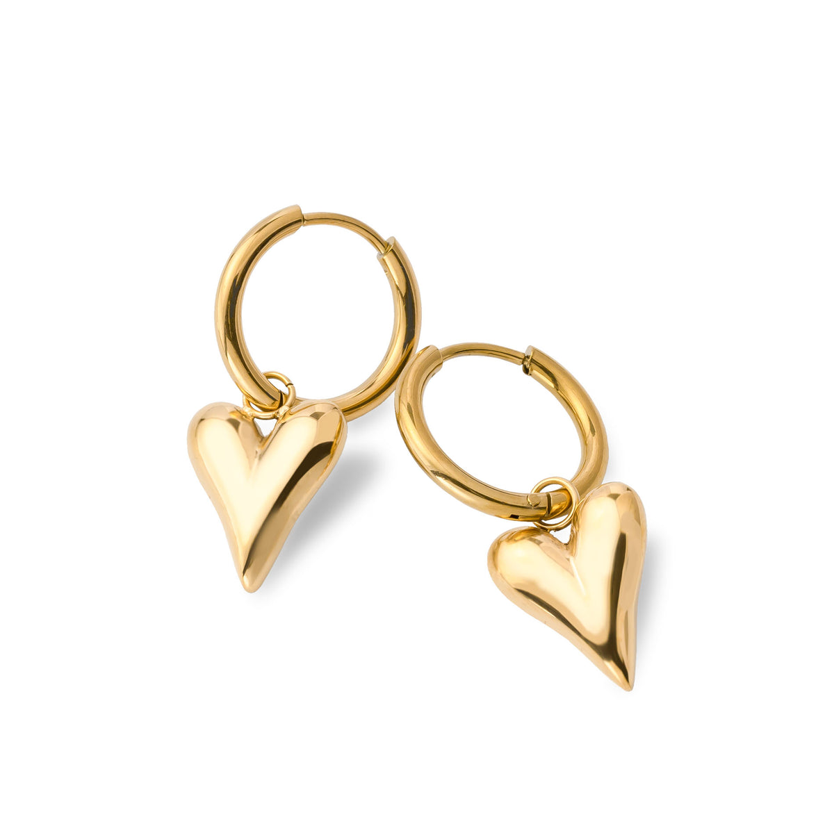 Amore earring gold - Stainless steel