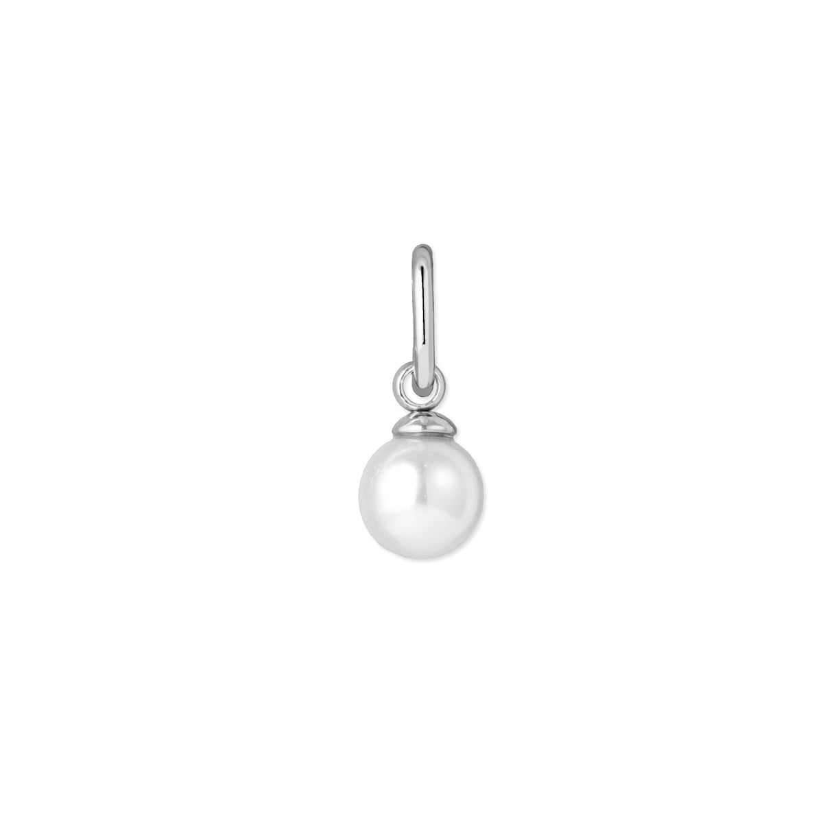 Aura charm pearl silver