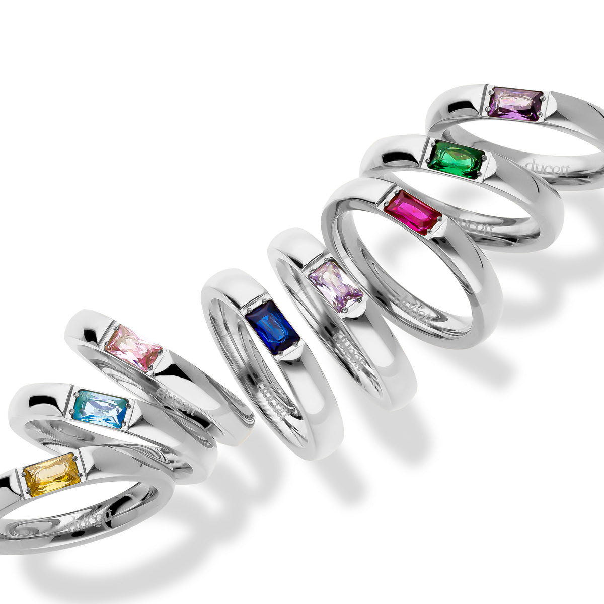 Birthstone ring silver - Personalized