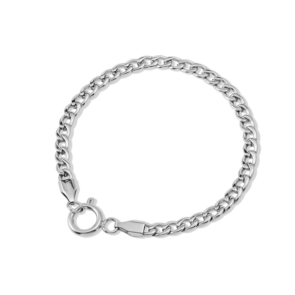 Loose letter & birthstone bracelet silver - Personalized