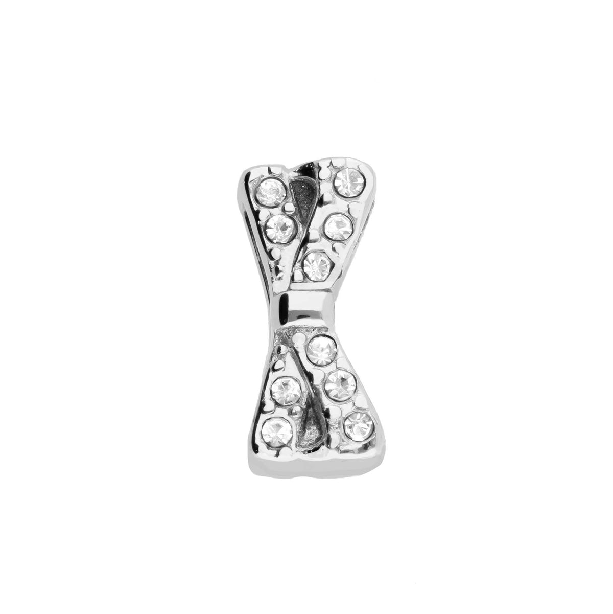 Mesh charm bow silver - Stainless steel