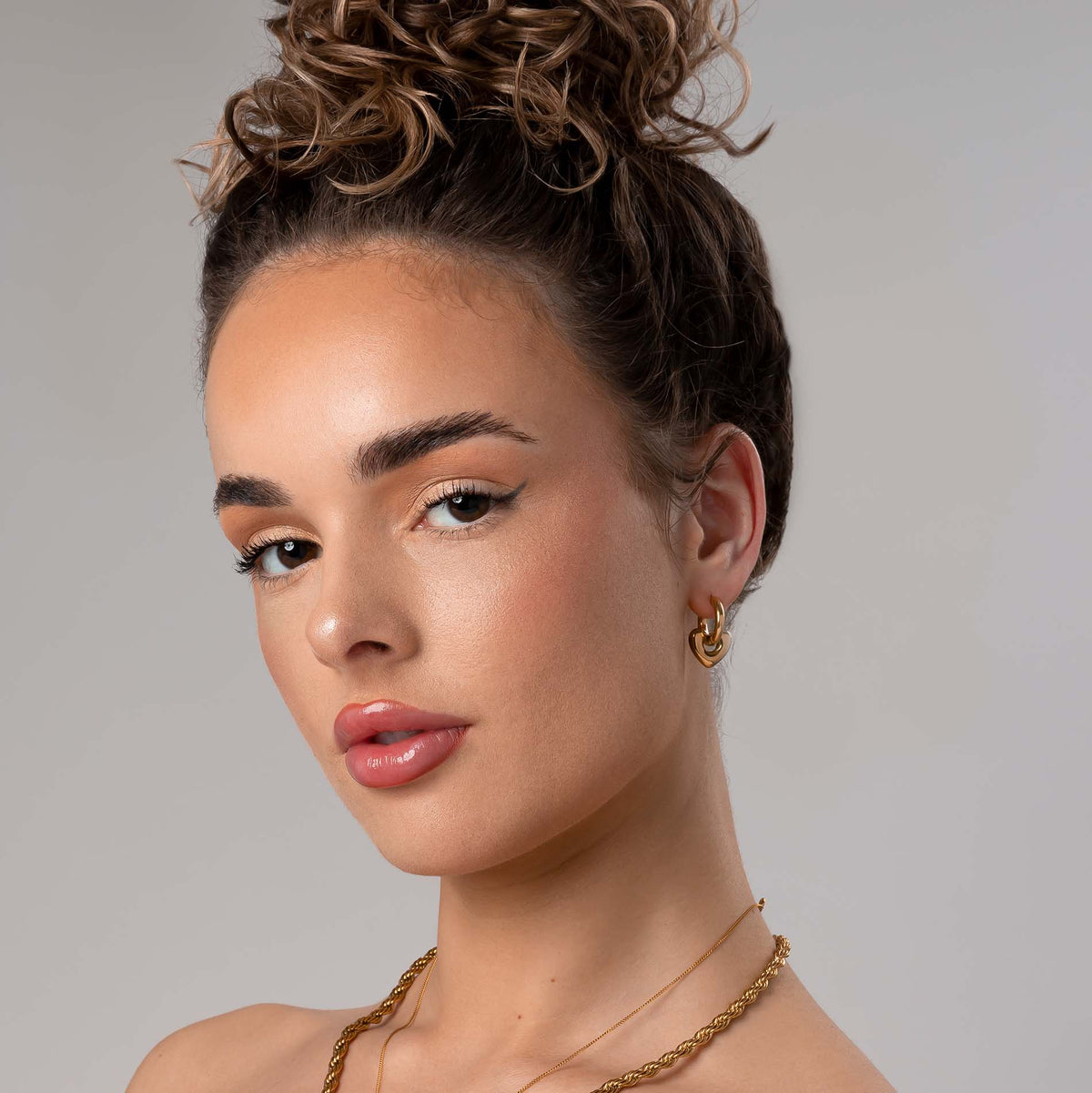 Bubble heart earring - Tarnish free