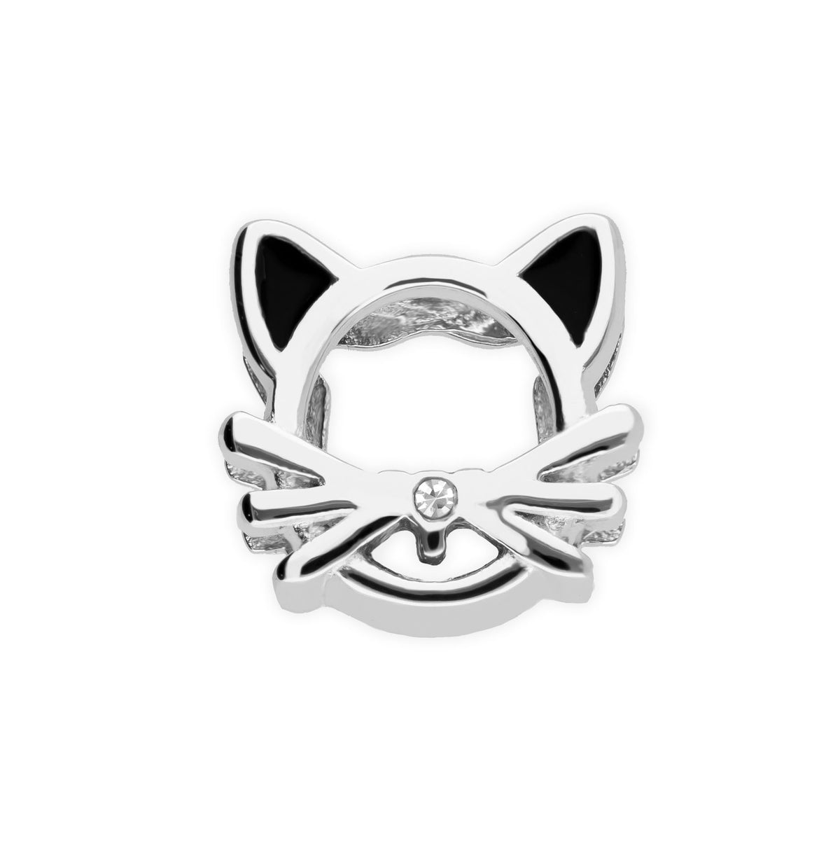 Mesh charm cat silver - Stainless steel