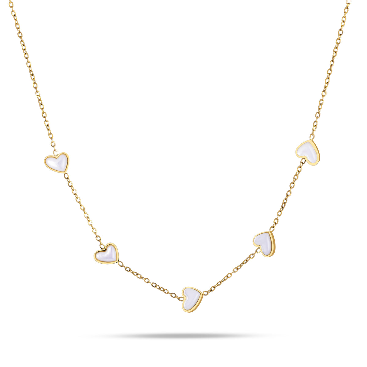 Seashell Hearts Choker gold - Stainless steel