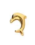 Mesh charm dolphin gold - Stainless steel