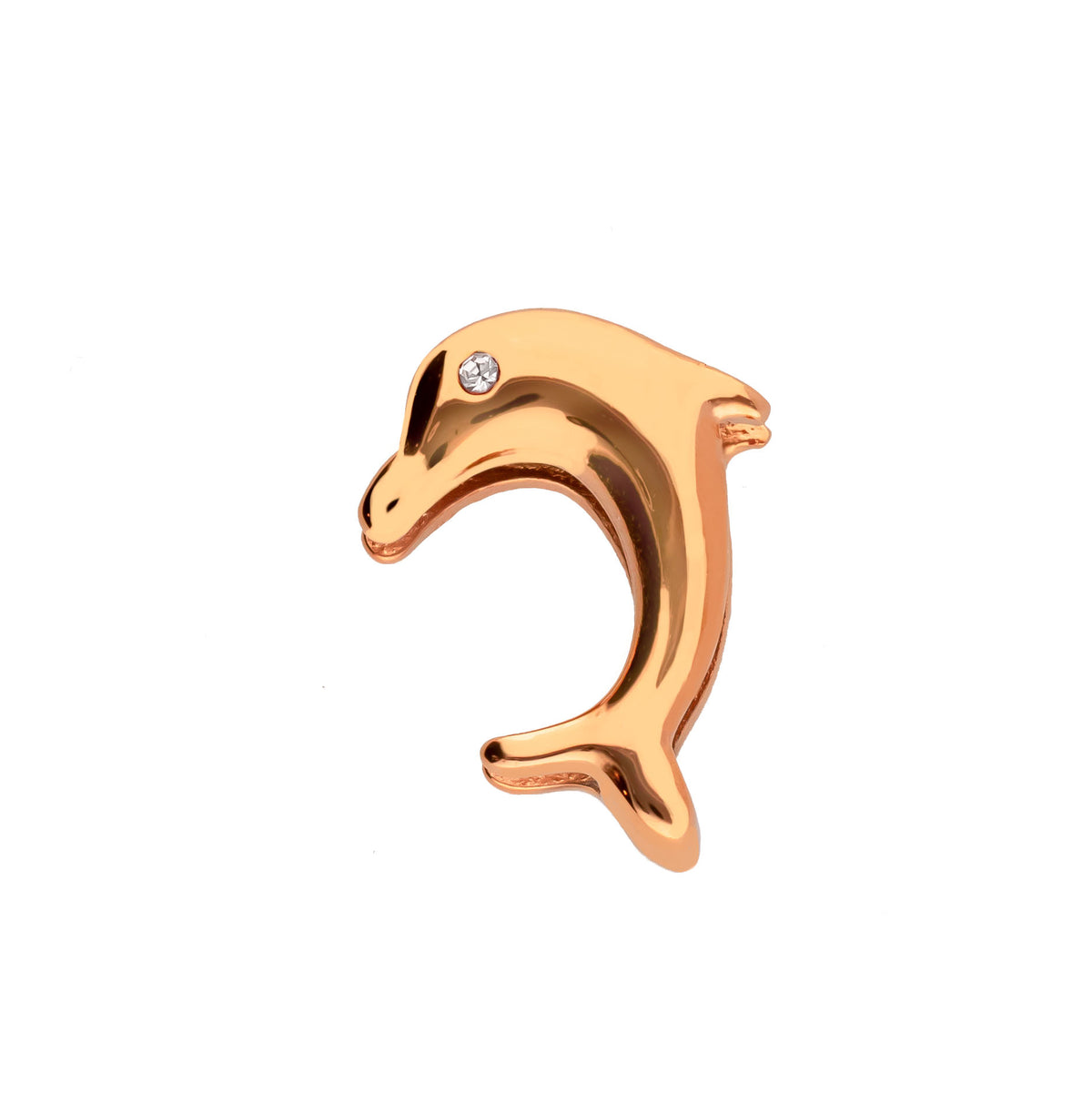 Mesh charm dolphin rosé gold - Stainless steel
