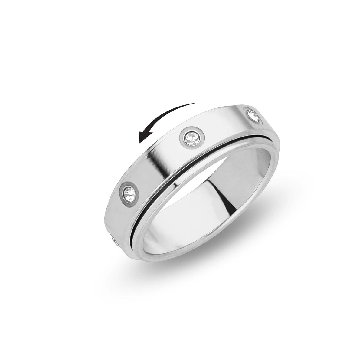 Fidget blend ring silver - Stainless steel