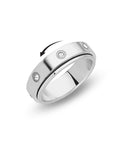 Fidget blend ring silver - Stainless steel