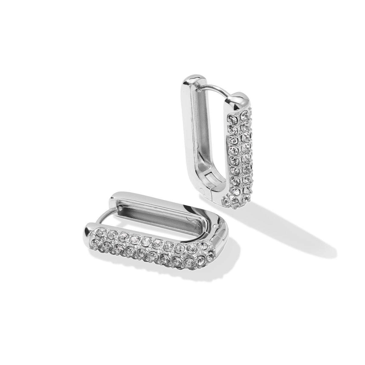 Glow earring silver - Zirconia stones