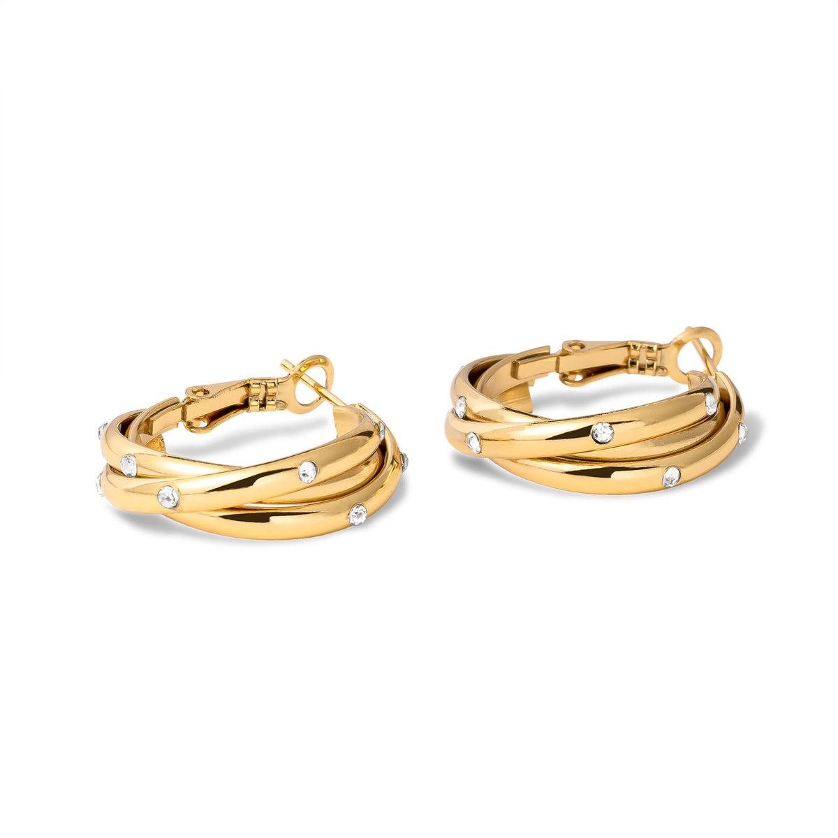 Luna stones earring gold - Stainless steel