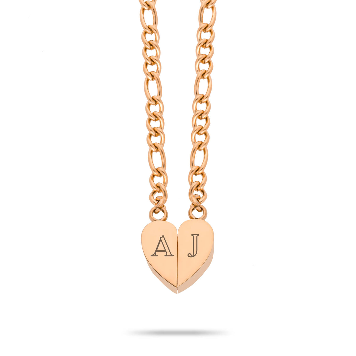 Magnetic heart rose gold - Personalized