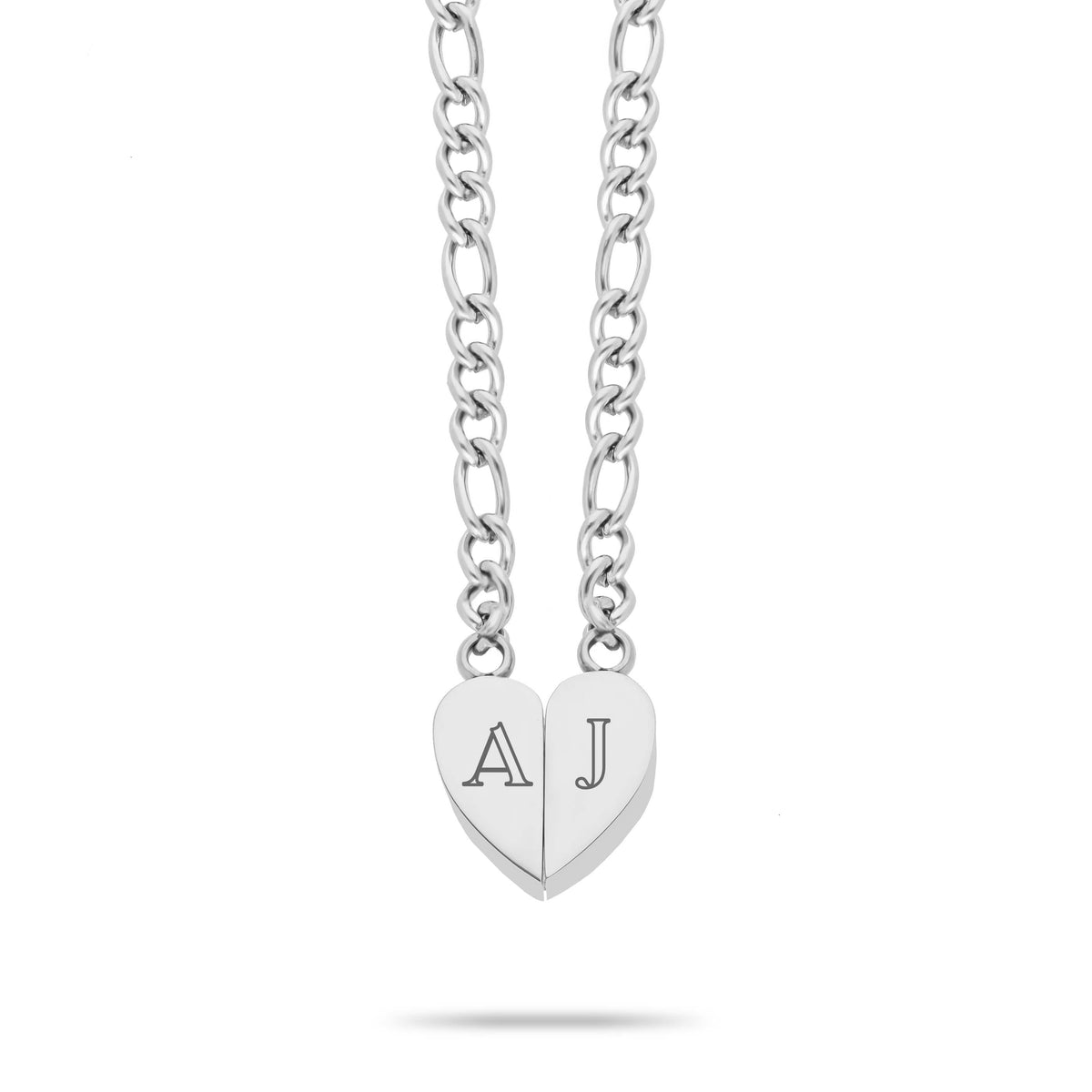 Magnetic heart silver - Personalized