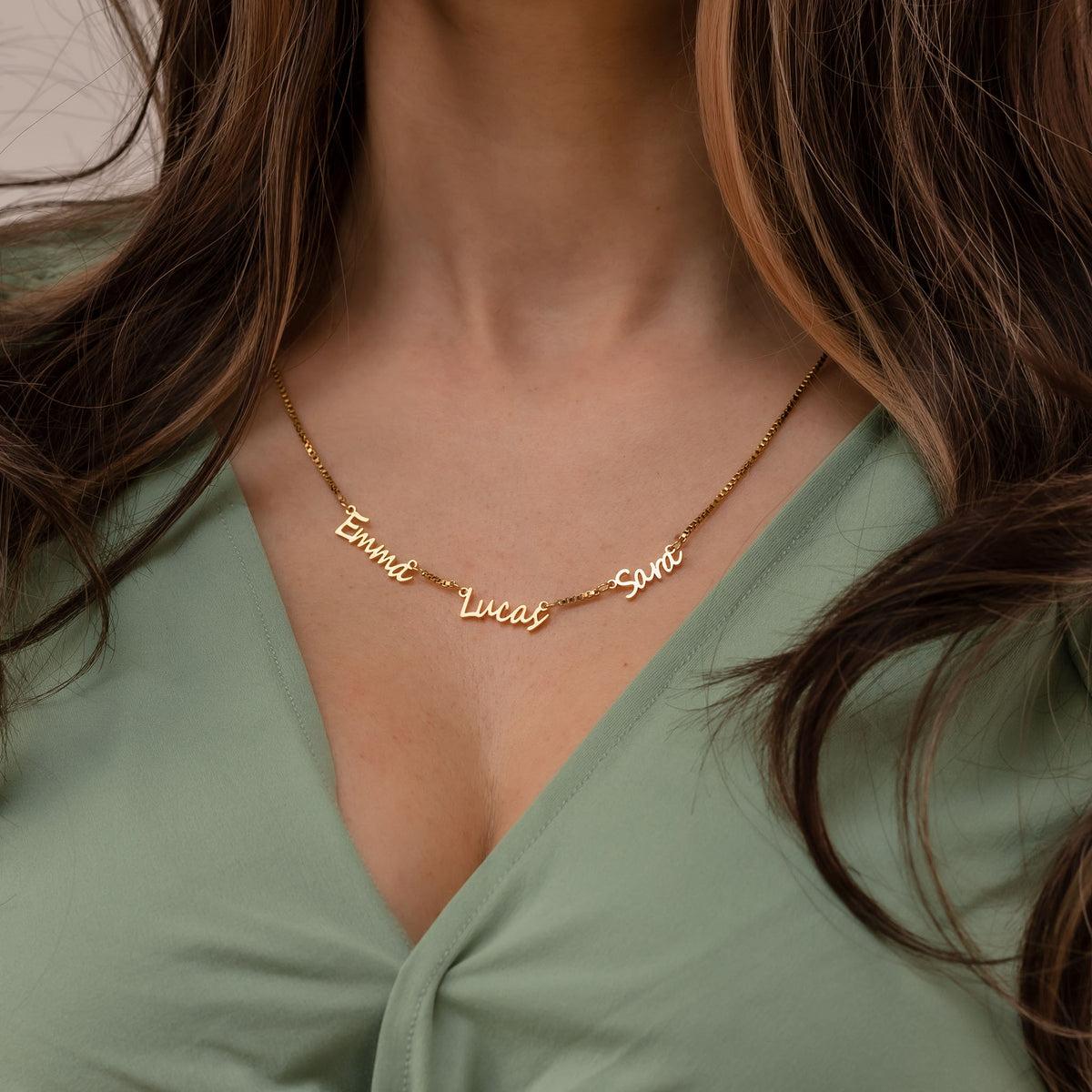 Multi name necklace - Stainless steel