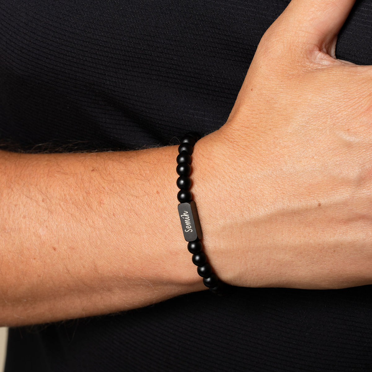 Noir bead bracelet - detail
