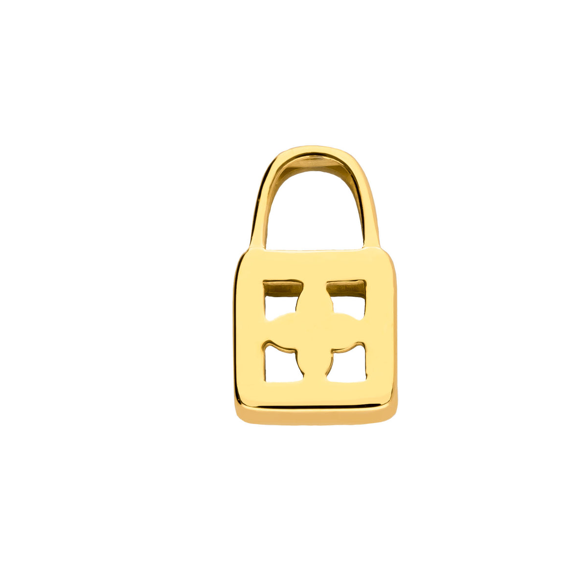 Mesh charm padlock gold - Stainless steel