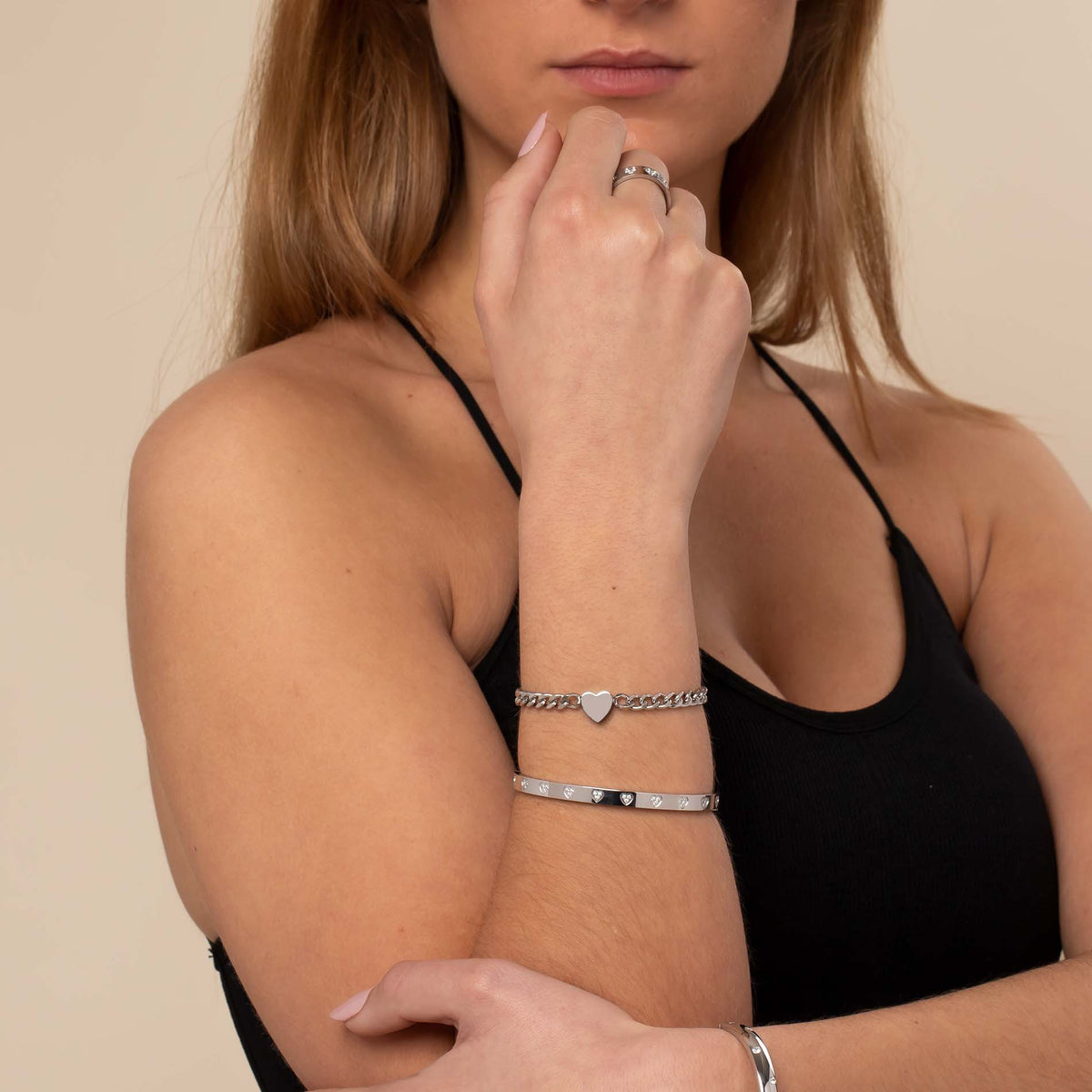 Bangle zirconia hearts - No discoloration