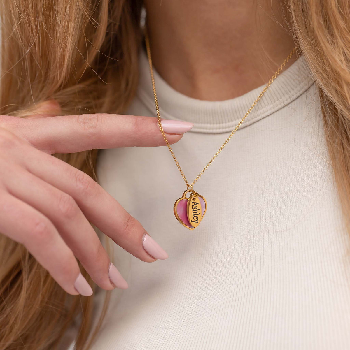 Seashell heart & tag - Stainless steel