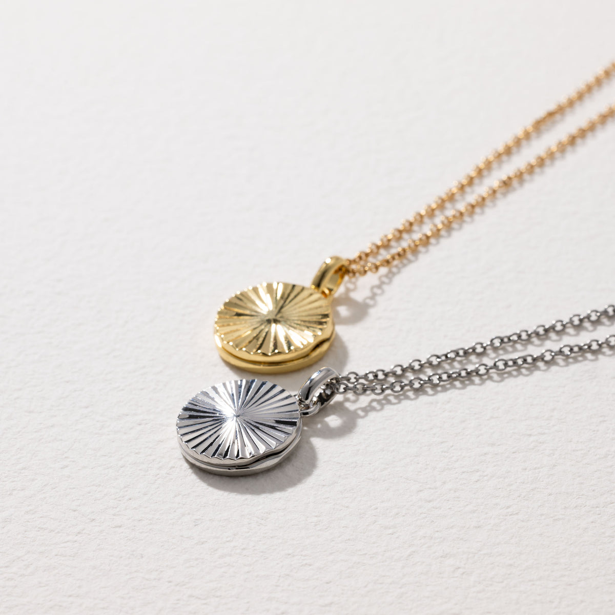 Sunray locket - engraved