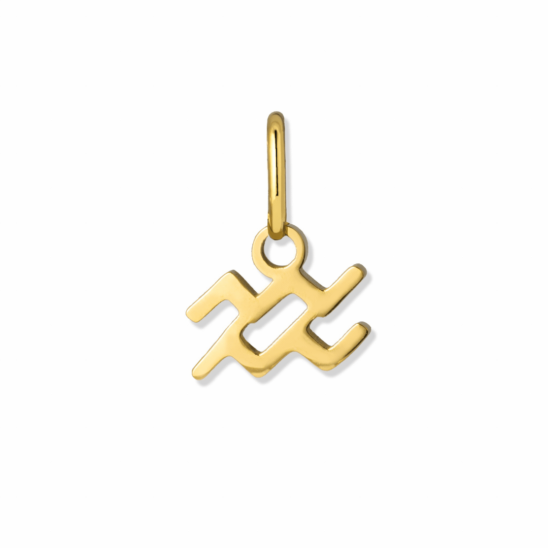 Aura charm zodiac gold
