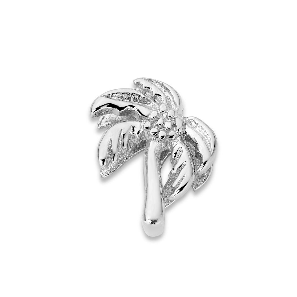 Mesh charm palm tree silver - Stainless steel