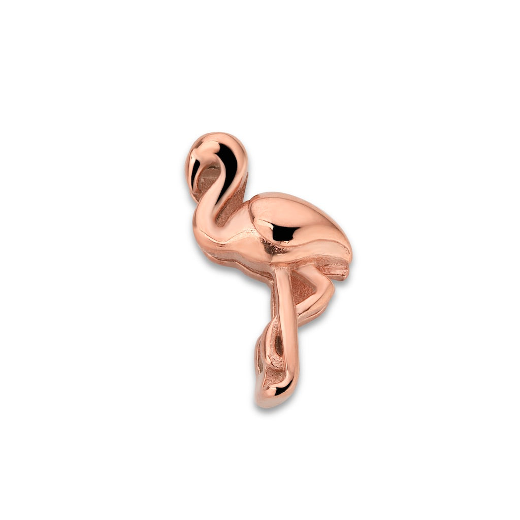 Mesh charm flamingo rosé gold - Stainless steel