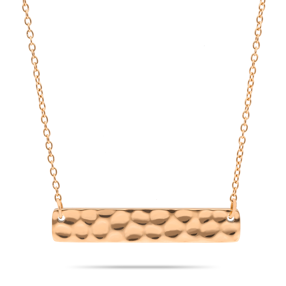 Hammered bar rosé gold - Stainless steel
