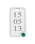 Date tag silver - Personalized