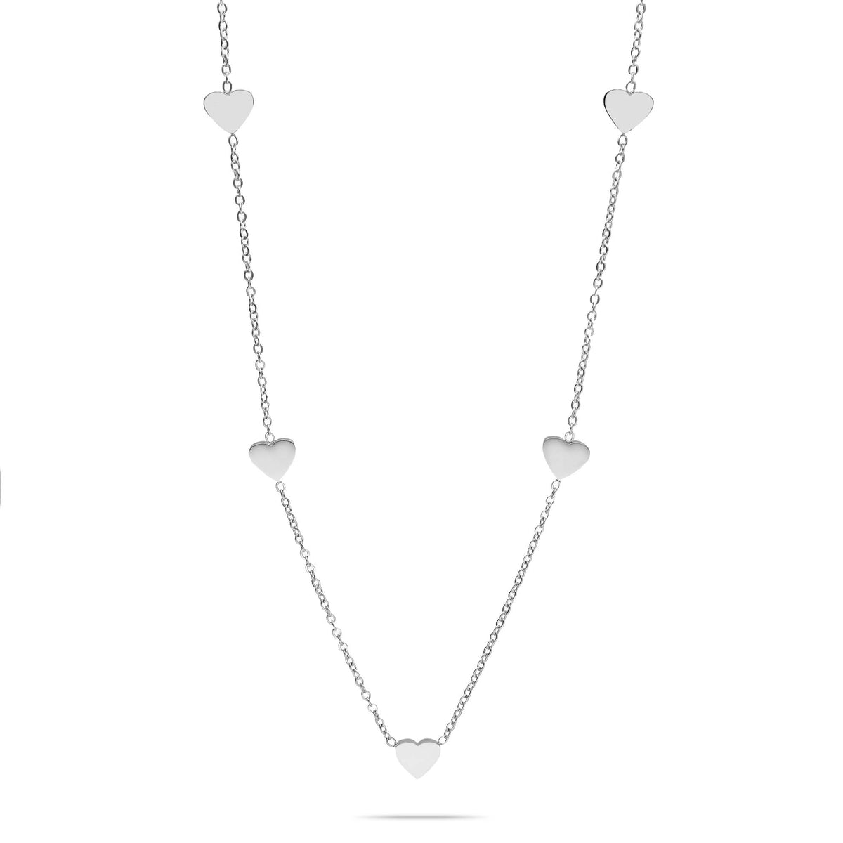 Choker heart silver - Stainless steel