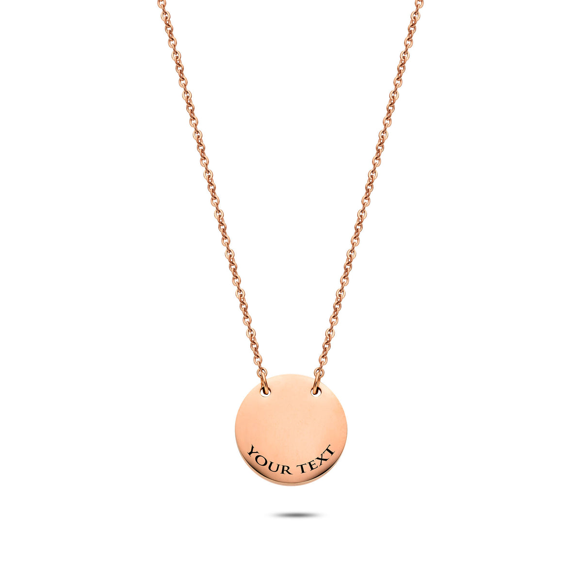 Coin necklace rosé gold - Personalized