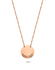 Coin necklace rosé gold - Personalized