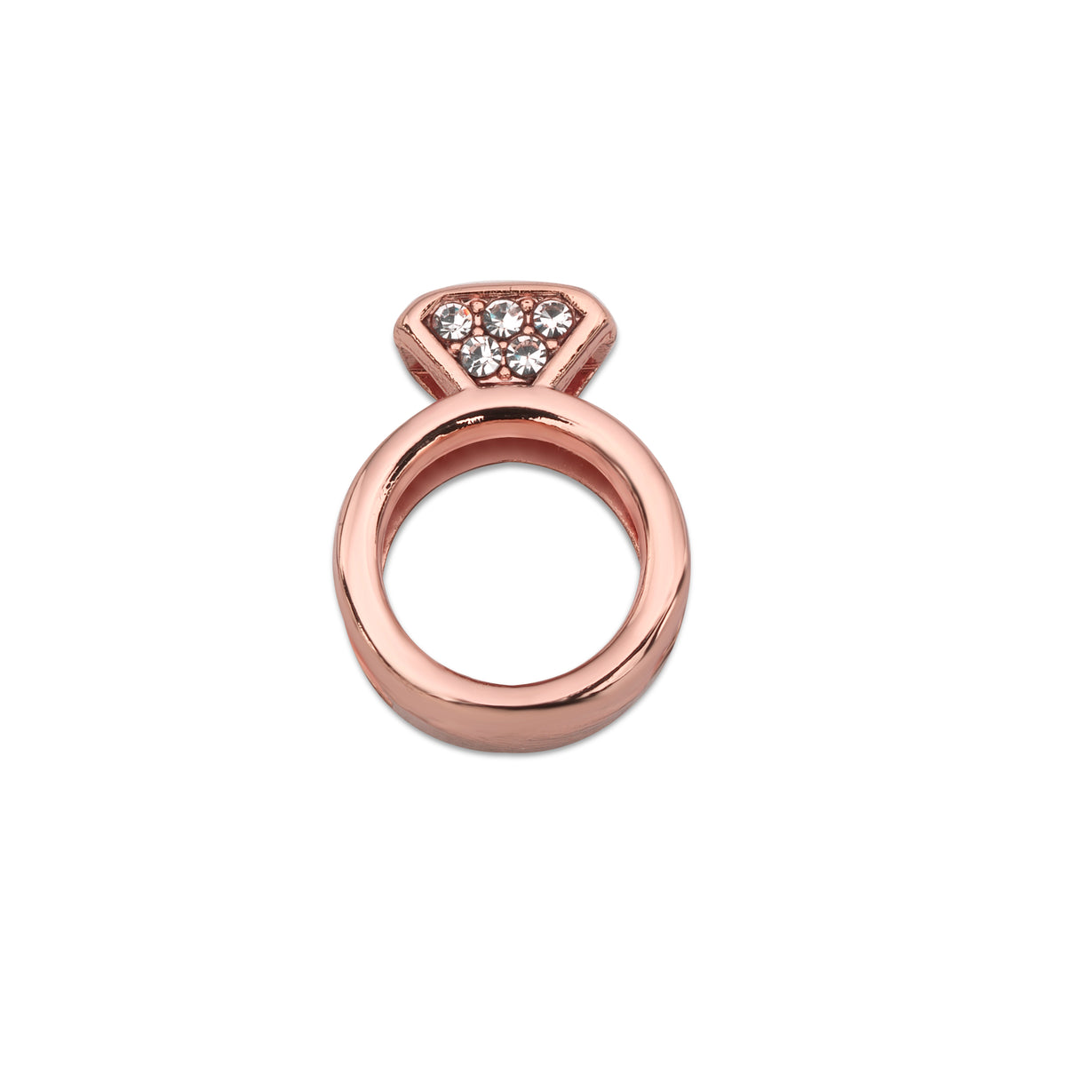 Mesh charm engagement rosé gold - Stainless steel