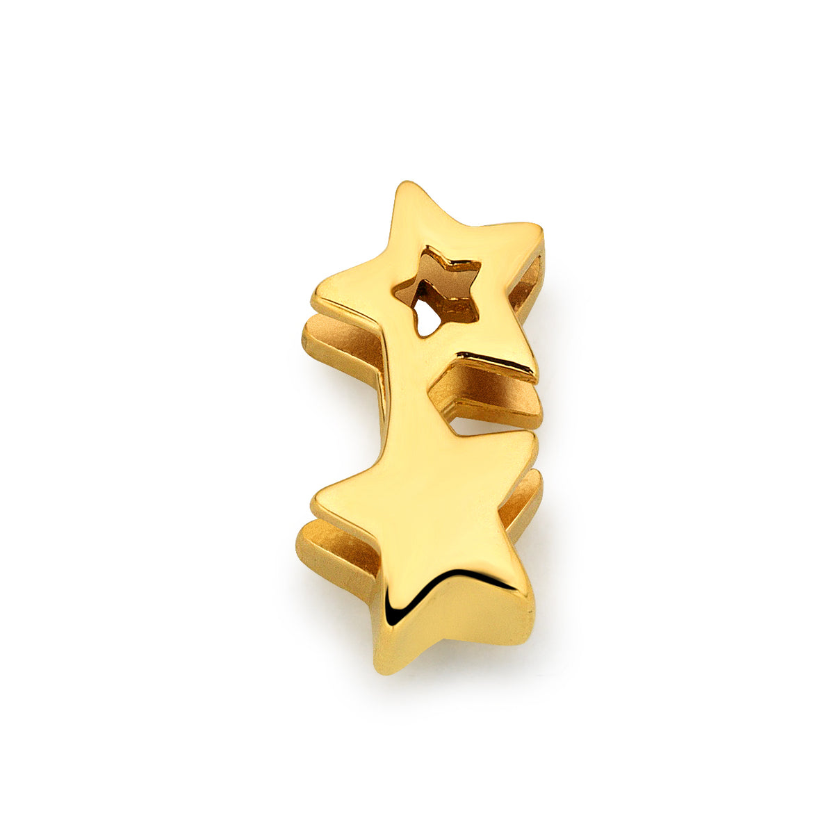 Mesh charm star gold - Stainless steel
