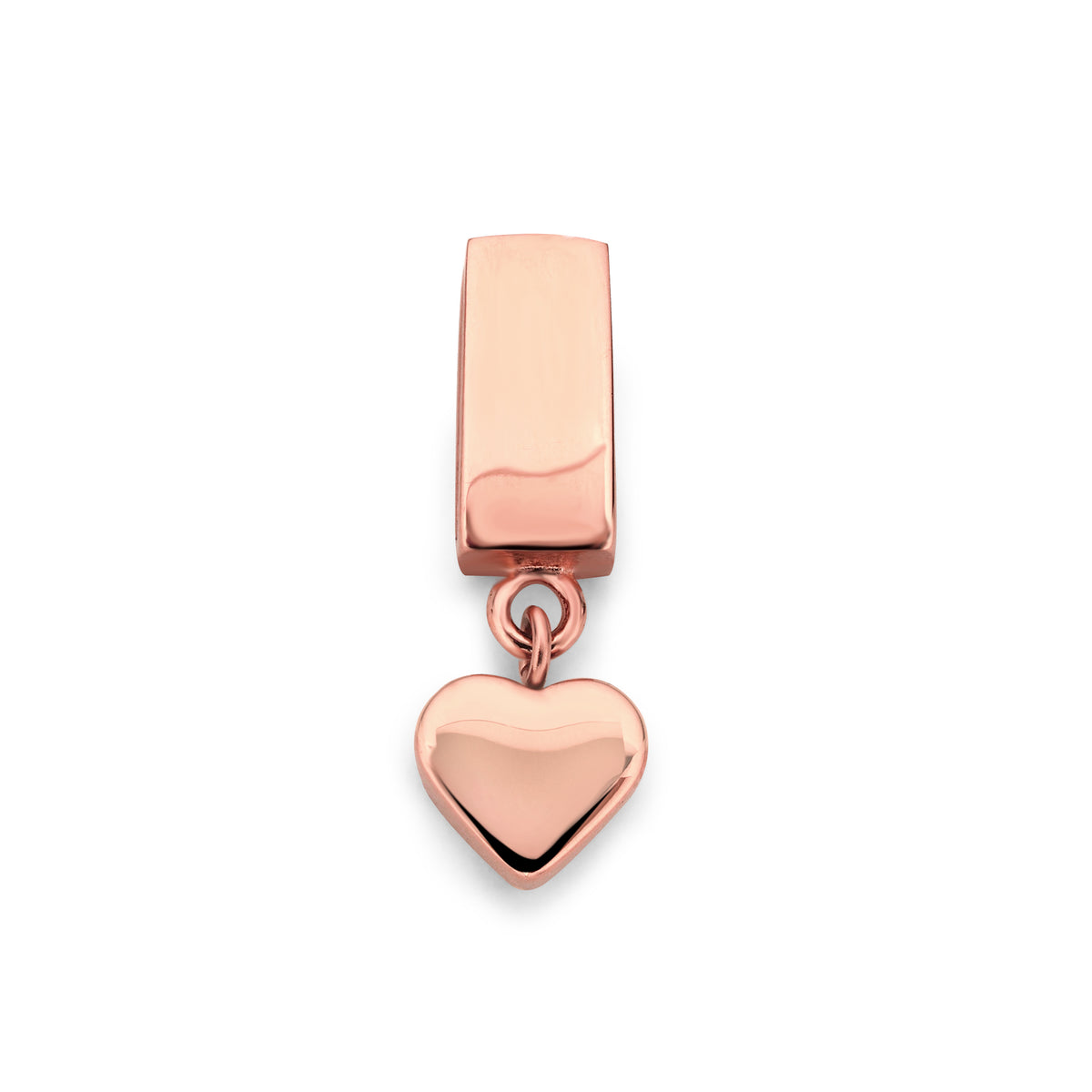 Mesh charm little heart rosé gold - Stainless steel