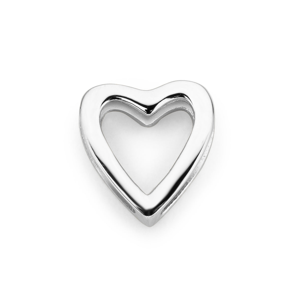 Mesh charm open heart silver - Stainless steel