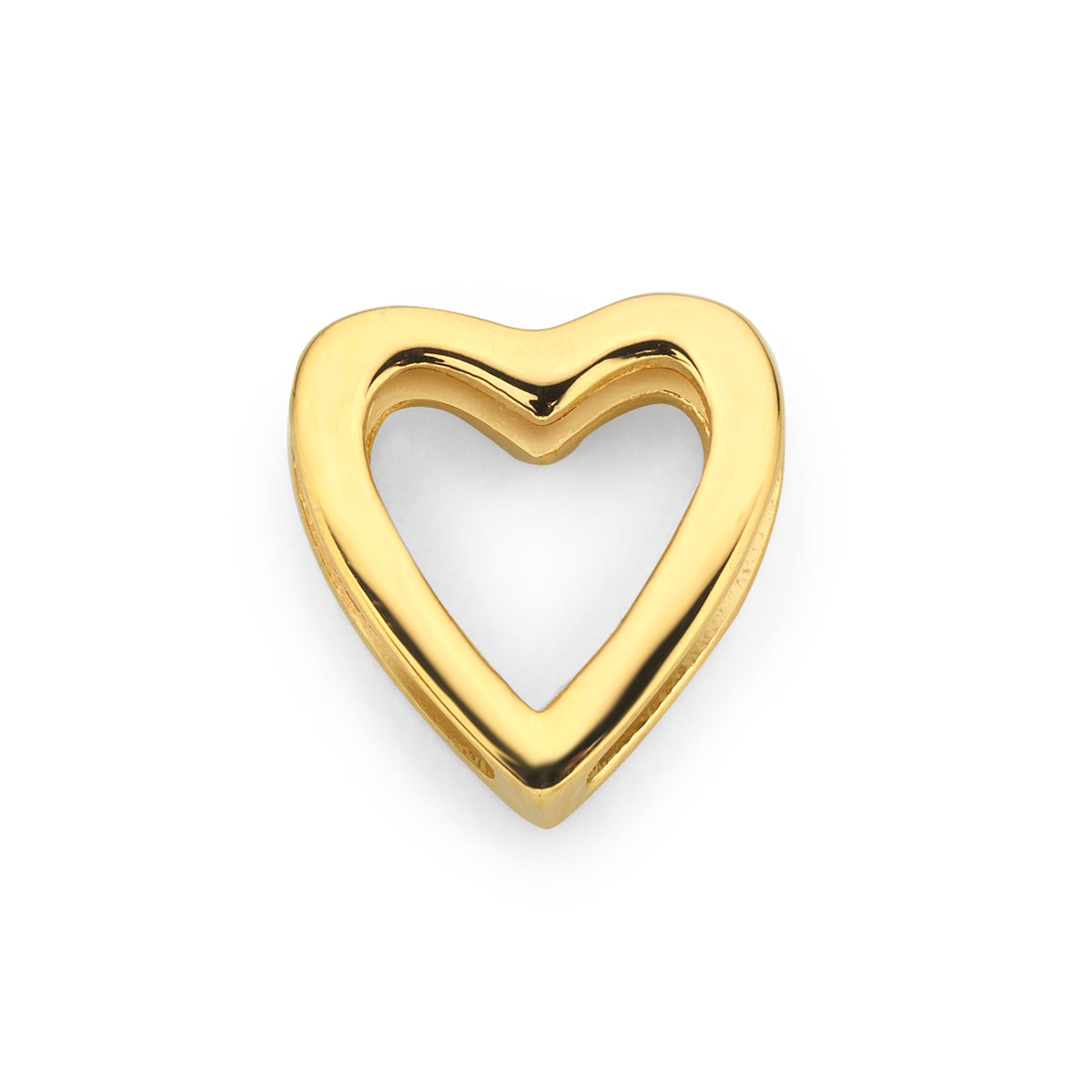 Mesh charm open heart gold - Stainless steel