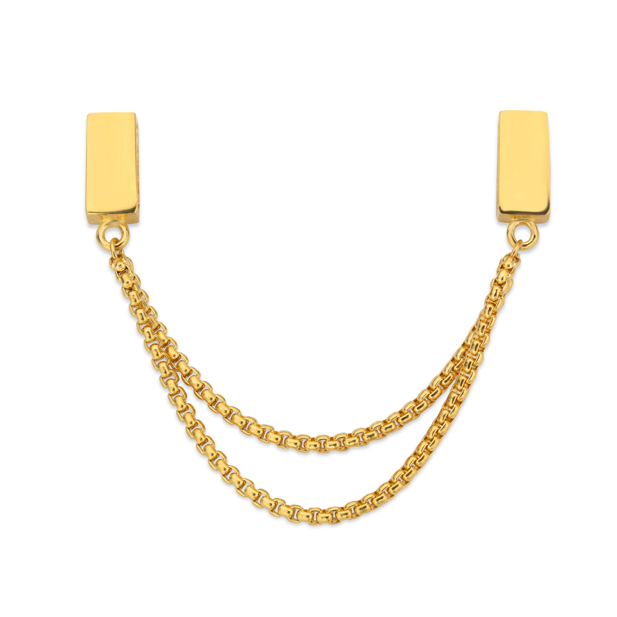 Mesh charm chain gold - Stainless steel