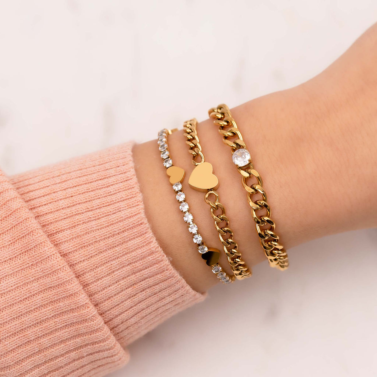 Heart chain bold - Tarnish free