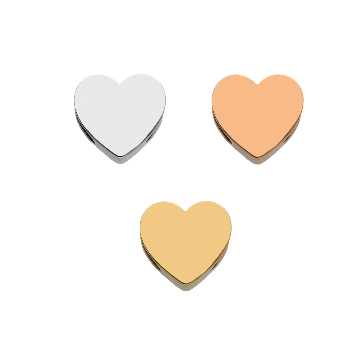 Letter charm heart - Stainless steel