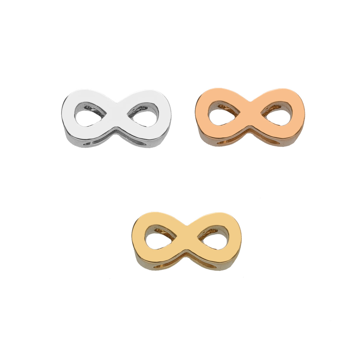 Letter charm infinity - Stainless steel