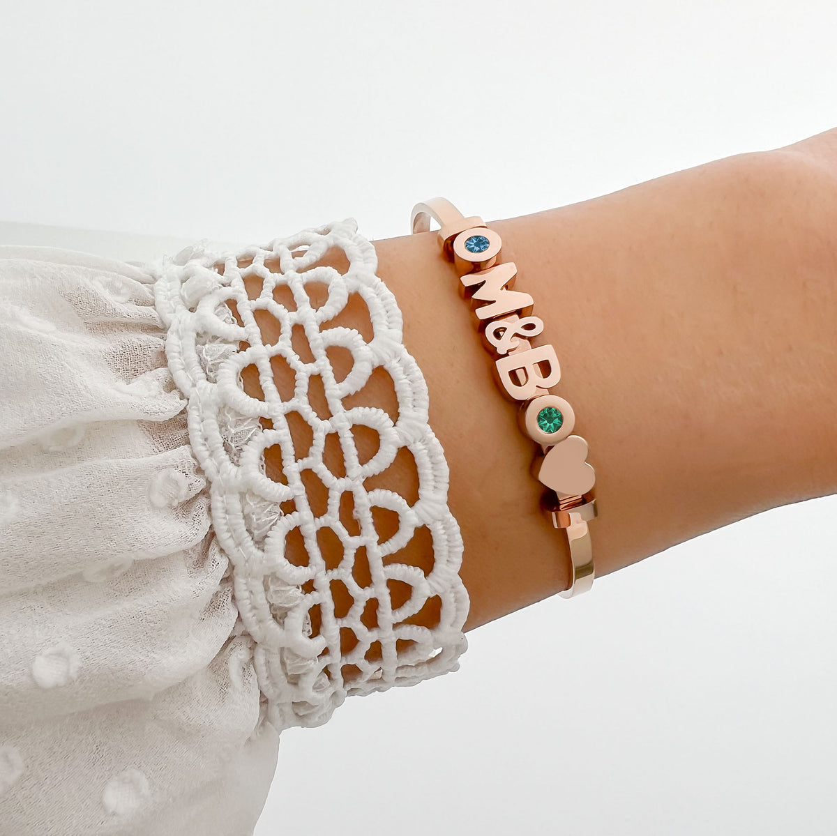 Letter charm & - Tarnish free