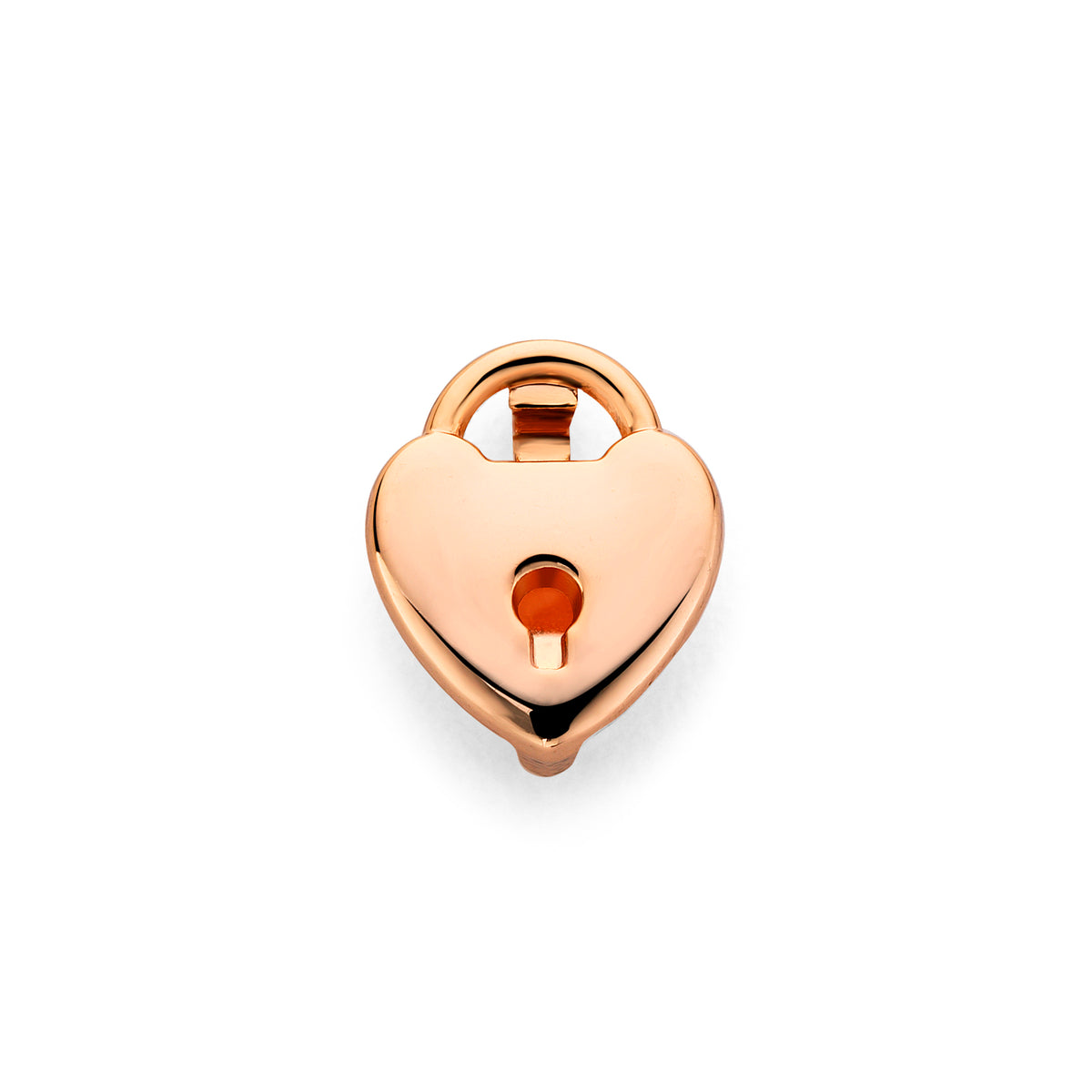 Mesh charm heart keyhole rosé gold - Stainless steel