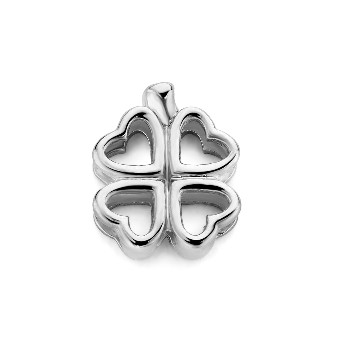 Mesh charm clover silver - Stainless steel