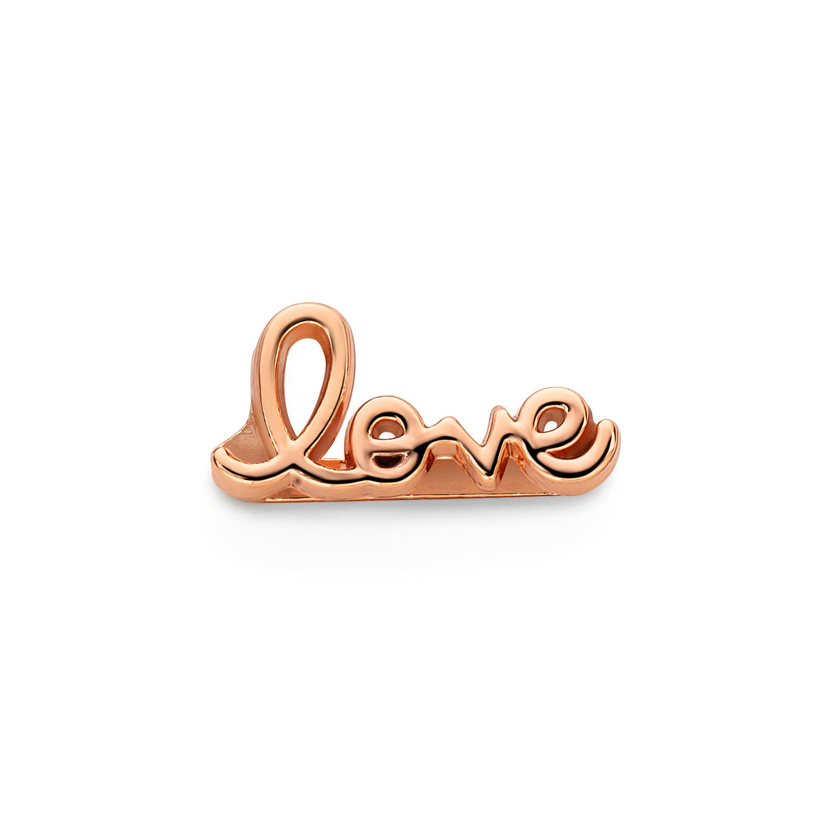 Mesh charm love rosé gold - Stainless steel