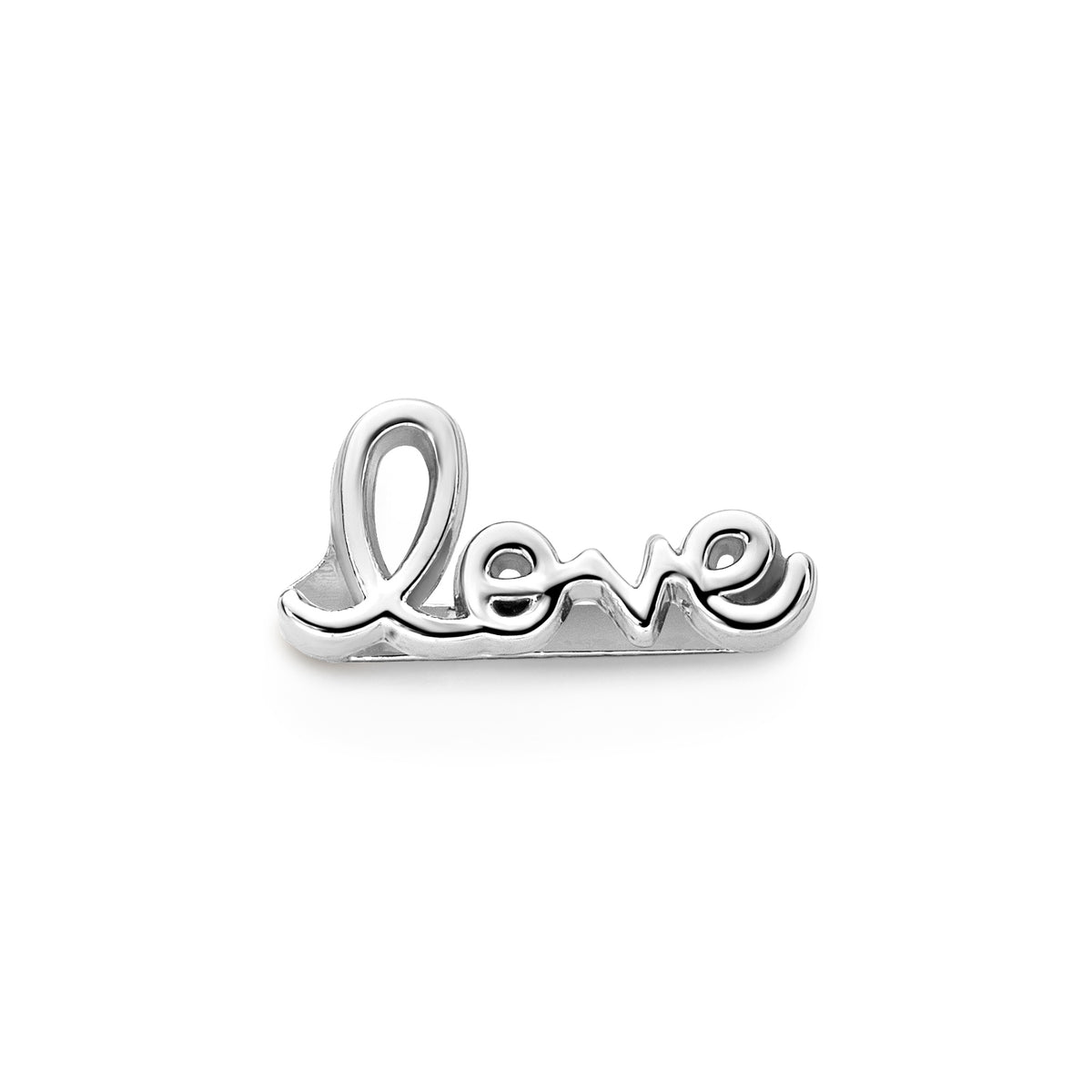 Mesh charm love silver - Stainless steel