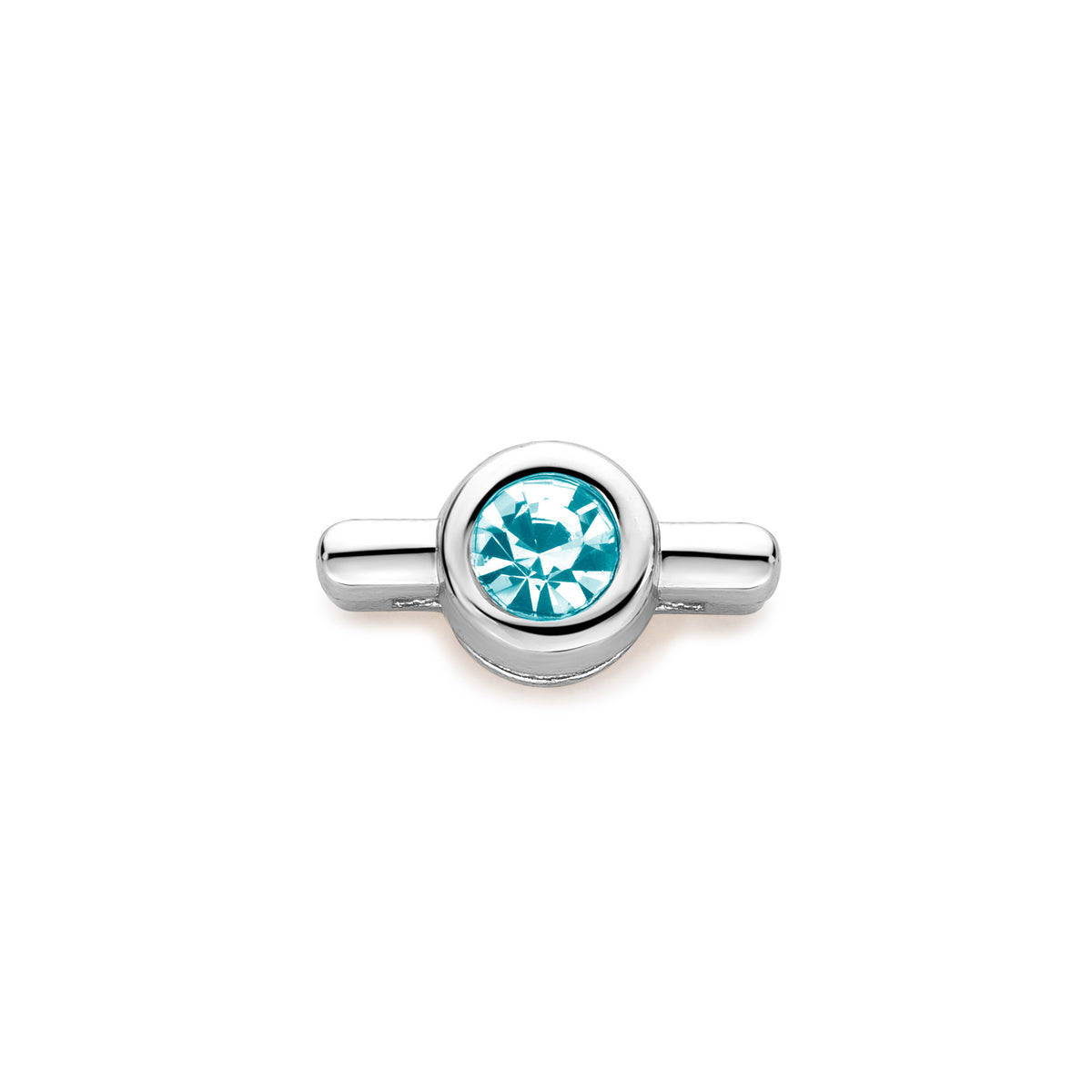 Mesh charm stone silver blue - Stainless steel
