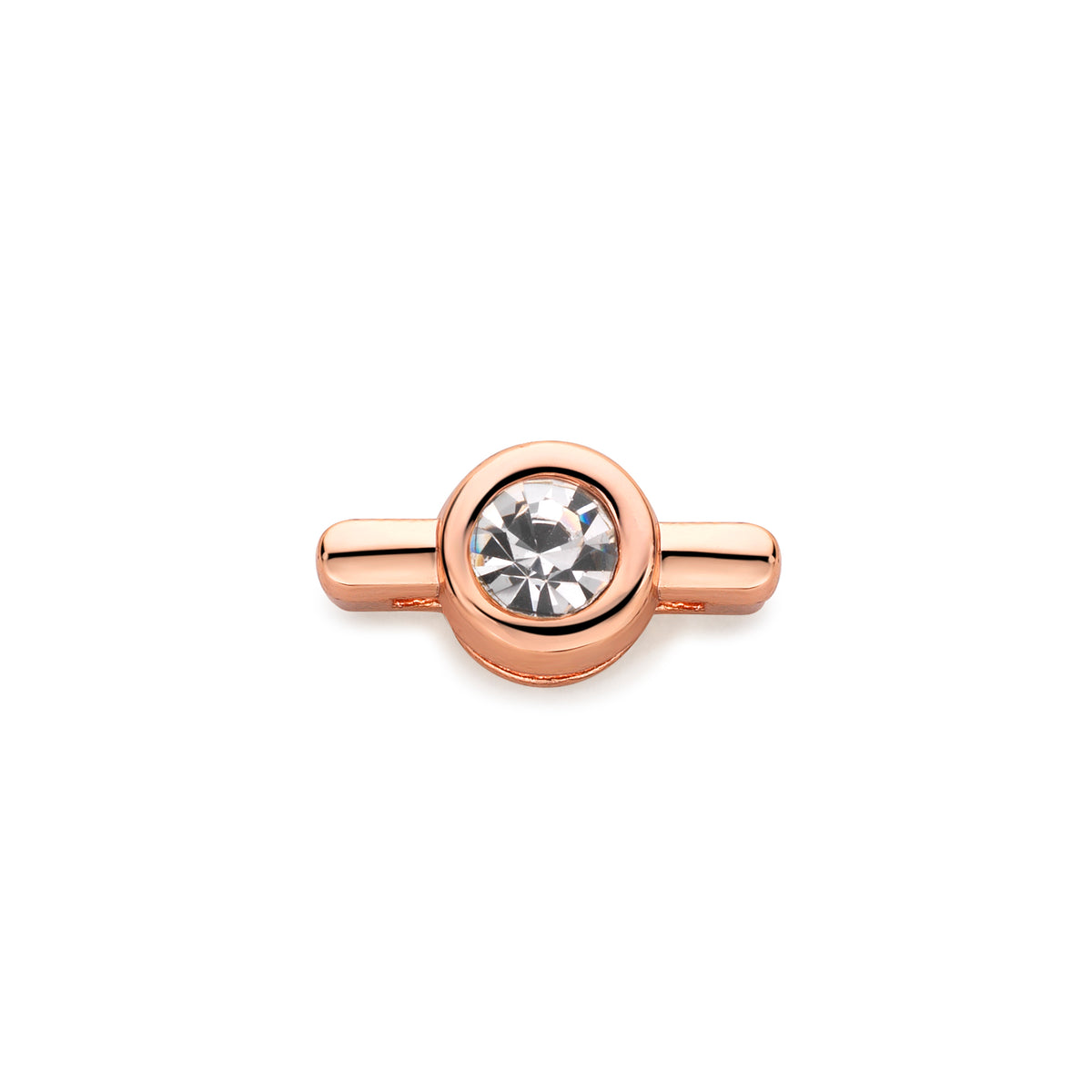 Mesh charm stone rosé gold - Stainless steel