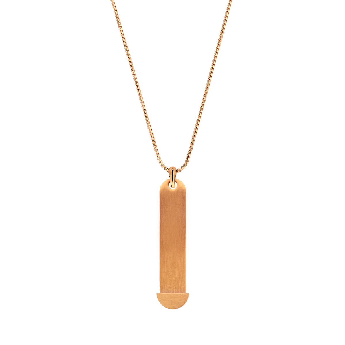 Mesh charm necklace rosé gold - Personalized