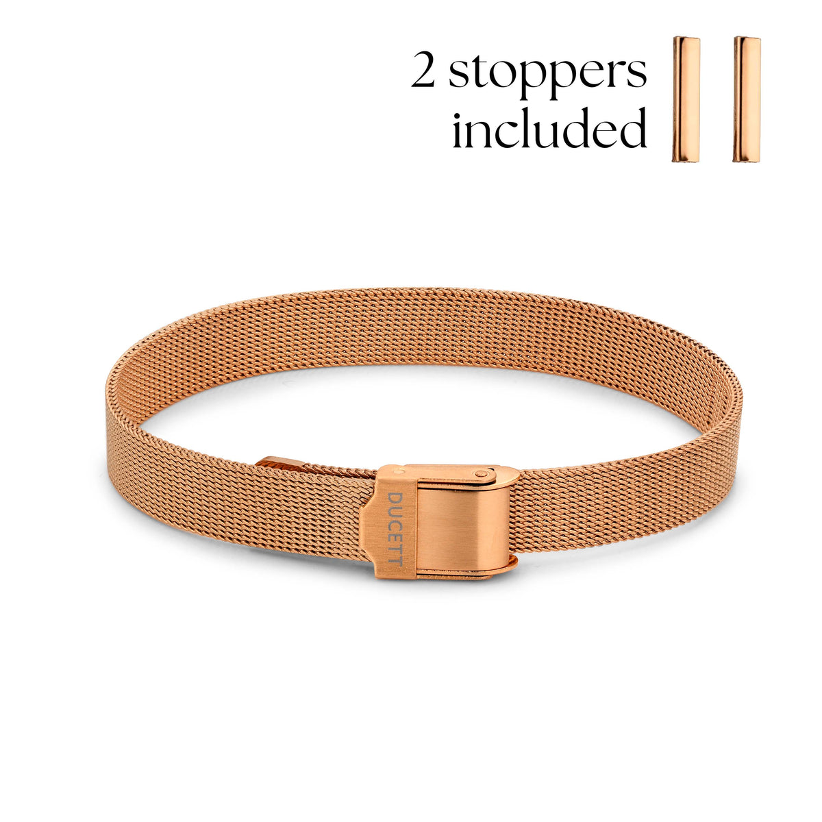 Mesh bracelet rosé gold luxe - Personalized