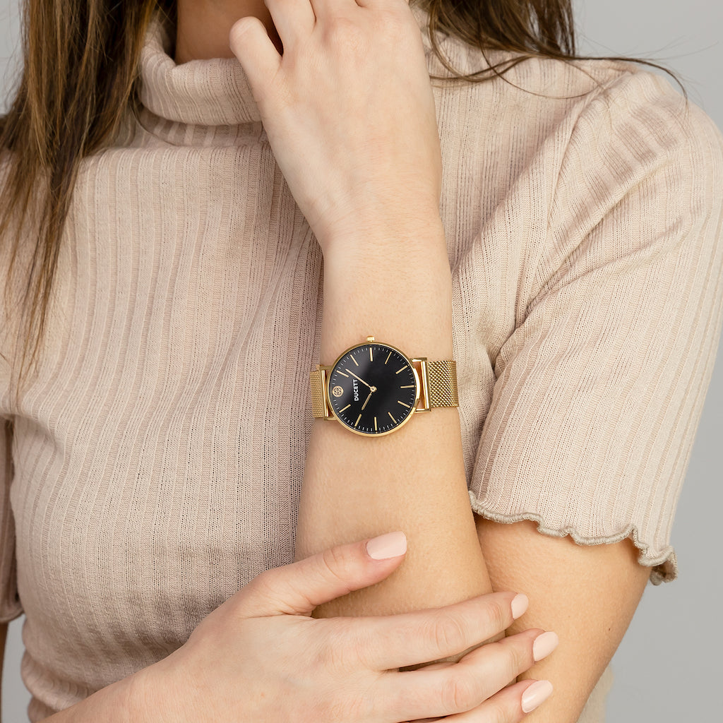 Black mesh gold - Stainless steel